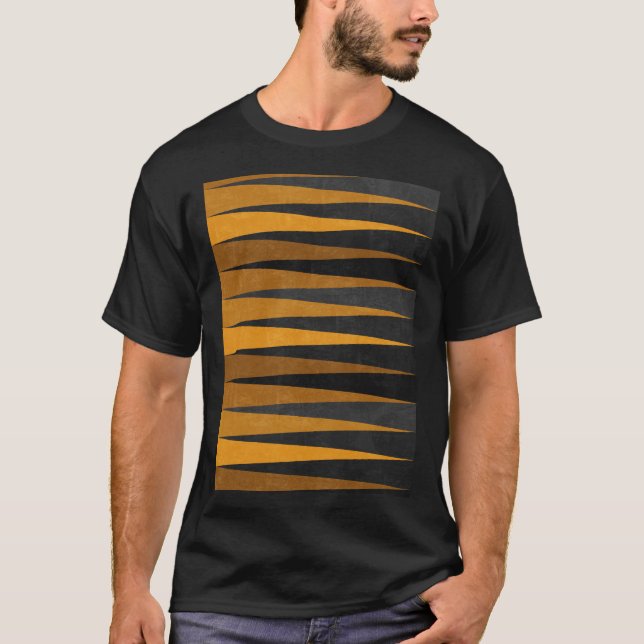 Camiseta Geometric Black Yellow (Frente)
