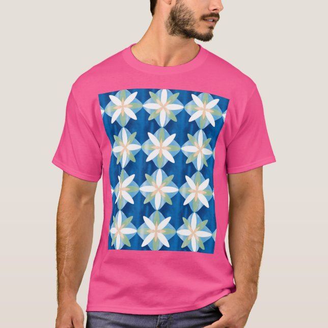 Camiseta Geometric diamond flowers (Frente)