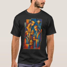 Camiseta Geometric Magi - Three Wise Men Christmas Star Art