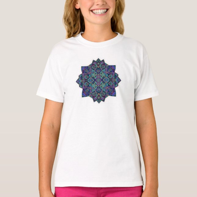 Camiseta Geometric Mandala Sacred Pattern Abstract Art (Frente)