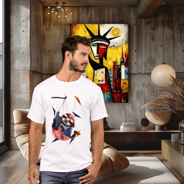 Camiseta Geometric Sloth Abstract Polygon Animal Design (Criador carregado)