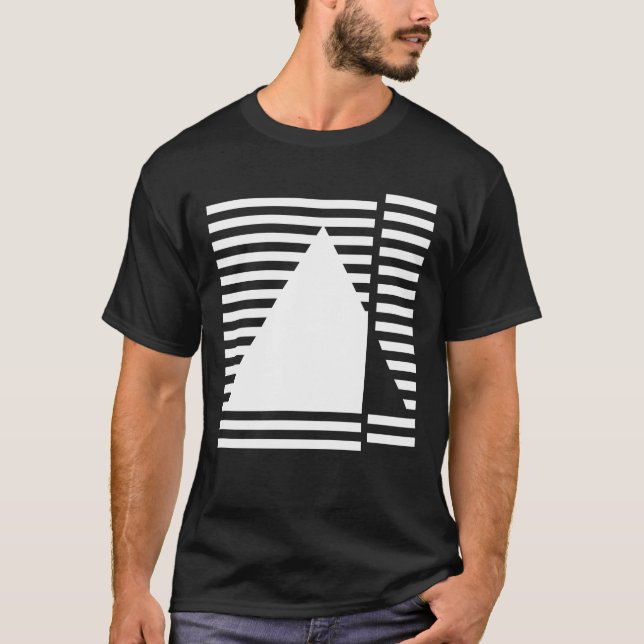 Camiseta Geometric traingle Bauhaus inspired design (Frente)
