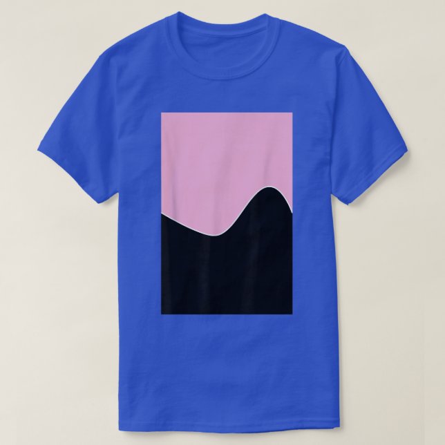 CAMISETA GEOMETRIC TWO TONE WAVE PATTERN COTTON CANDY PINK  (Frente do Design)