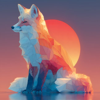 Camiseta Geometric Wolf Silhouette |Modern Polygon Wildlife