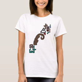 Camiseta Geométrica Assimétrica com Estampa de Leo