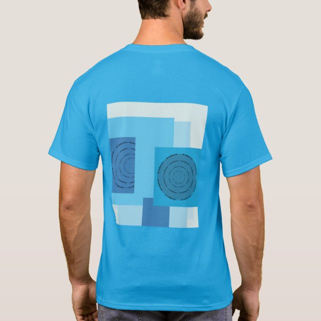 Camiseta Geométrica Colorblock para Homem (Verso)