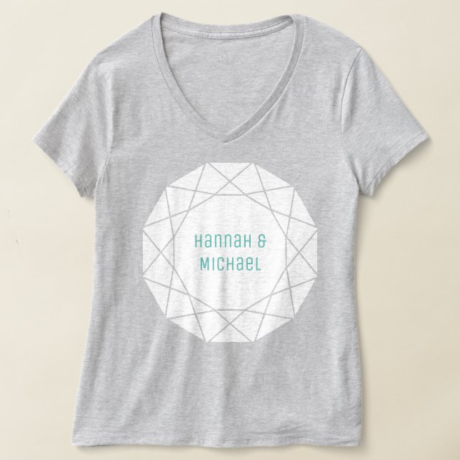 Camiseta Geométrica Diamante Redondo (Postura )