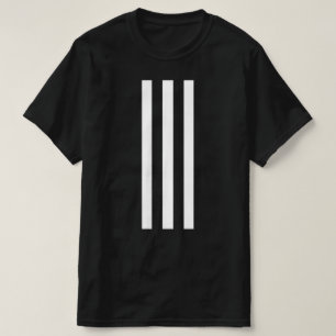 Camiseta Geométrica Minimalista com Três Linhas Ve