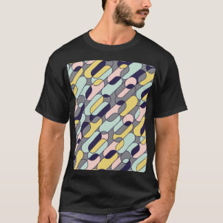 Camiseta Geométrico de Cores Pálidas: Padrão Retroativo