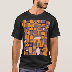 Camiseta Geométrico de Disquete: Padrão de Formas de Vintag