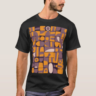 Camiseta Geométrico de Disquete: Padrão de Formas de Vintag