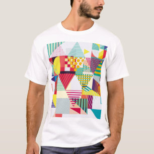 Camiseta Geométrico decorativo, padrão sem costura abstrato