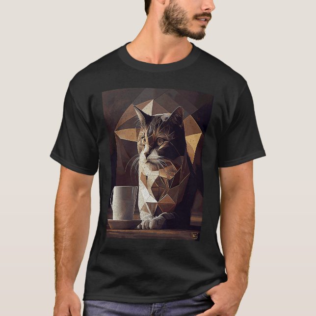 Camiseta Geométrico do Café Gato (Frente)