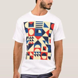 Camiseta Geométrico do século médio: Padrão Retroativo Funk