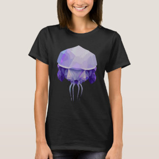 Camiseta Geométrico Jellyfish Polygon Low Poly Sea Animal