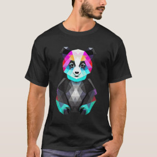Camiseta Geométrico Panda Colorida Poligonal