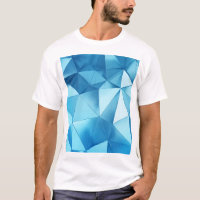 Geométrico tridimensional, fundo azul metálico