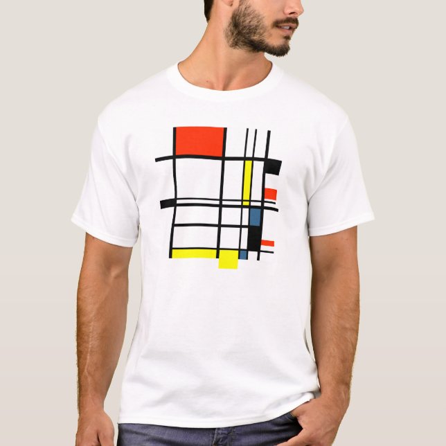 Camiseta Geométrico um la Mondrian (Frente)