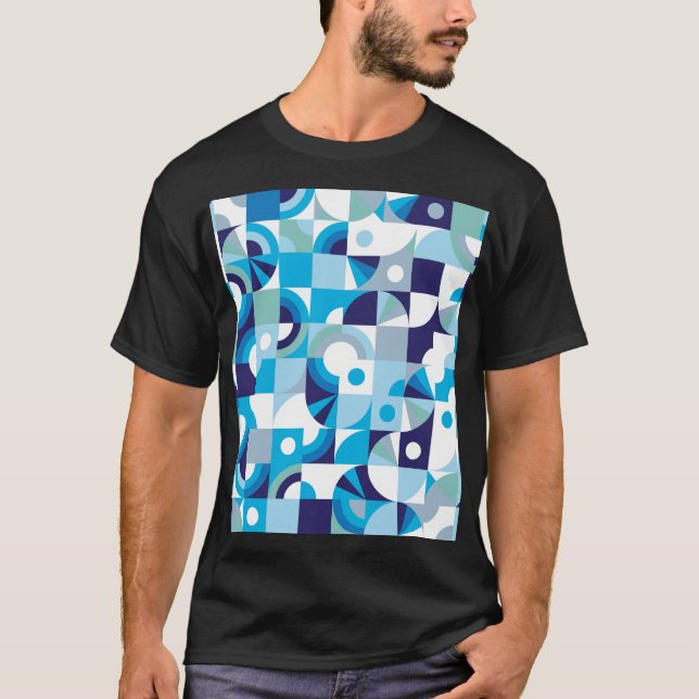 Camiseta Geométrico Vibrante: Moderno Sem Sede (Frente)