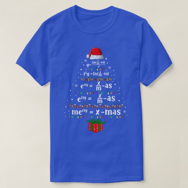 Camiseta Geometry Math Science Teacher Merry Christmas  (Frente do Design)
