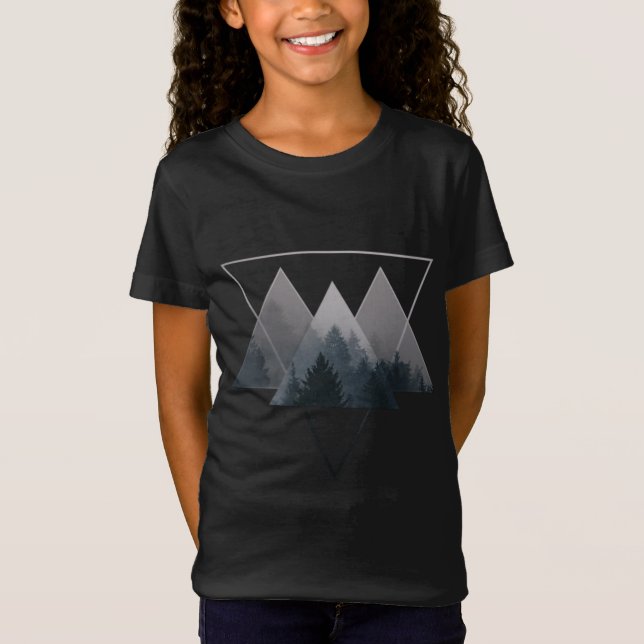 Camiseta Geometry Triangles Misty Fores (Frente)