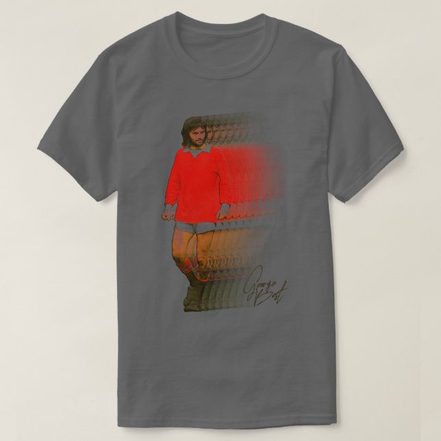 Camiseta George Best Retro Fade (Frente do Design)