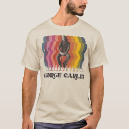 Camiseta George Carlin Comedian 70s Estilo Retro Fade
