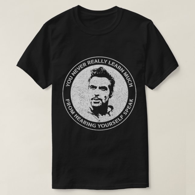 Camiseta George Clooney - Nunca Aprende Muito com (Frente do Design)