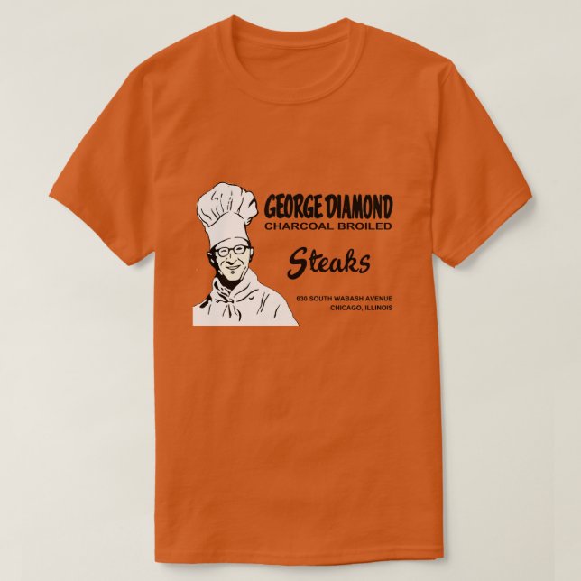 Camiseta George Diamond Restaurant, Chicago, IL (Frente do Design)