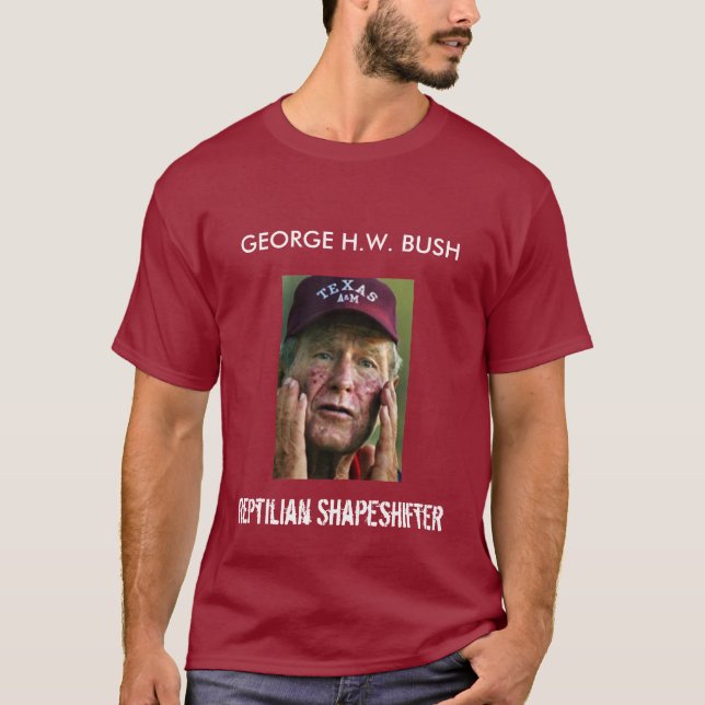 Camiseta George H.W. Bush - Reptilian Shapeshifter (Frente)