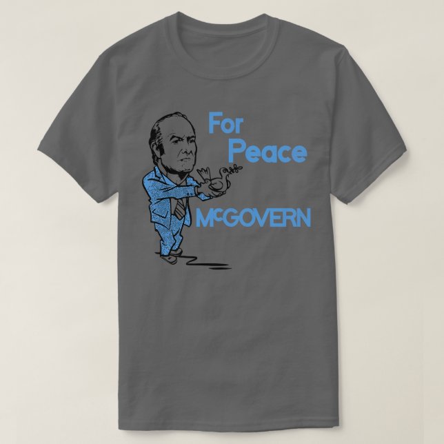 Camiseta George McGovern Pela Paz (Frente do Design)