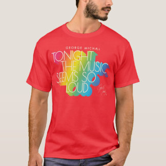 Camiseta George Michaelonighthe Music Retro Rainbow Light f