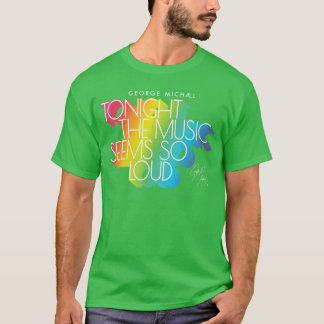 Camiseta George Michaelonighthe Música Retro Arco-íris Luz