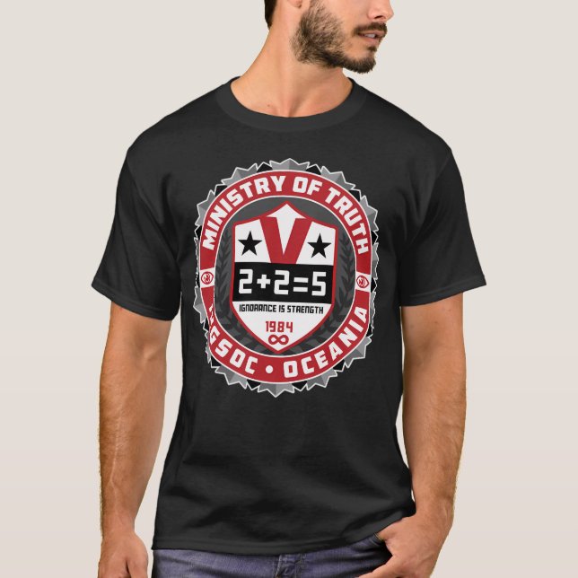 Camiseta George Orwell 1984 Dystopia Ministério Da Verdade (Frente)