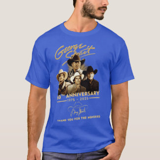 Camiseta George Strait 50º ANIVERSÁRIO 1975 - OBRIGADO Y 20