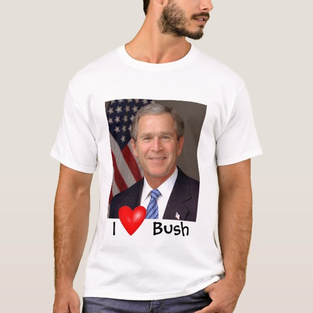 Camiseta George W. Bush I coração (Frente)