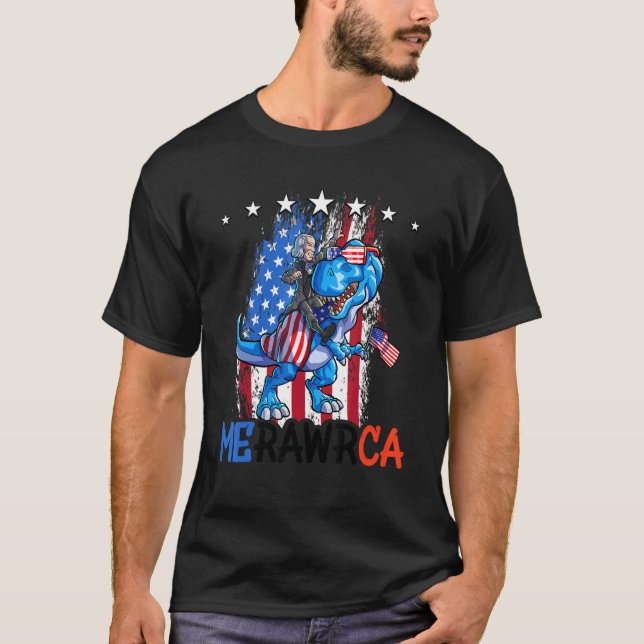 Camiseta George Washington, 4 de julho, Dino Boys Men Ameri (Frente)