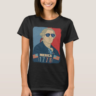 Camiseta George Washington 4 de julho EUA Flag Sunvidles