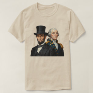 Camiseta George Washington e Abraham Lincoln 