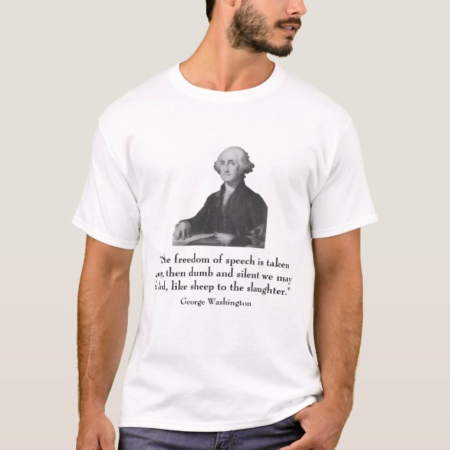Camiseta George Washington e citações (Frente)