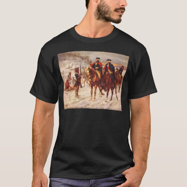 Camiseta George Washington e Lafayette na forja do vale (Frente)