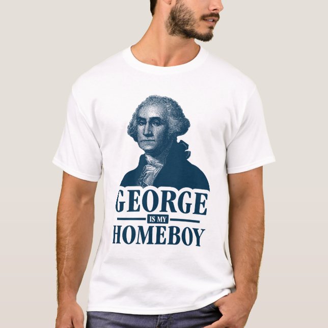 Camiseta George Washington é meu ficar em casa (Frente)