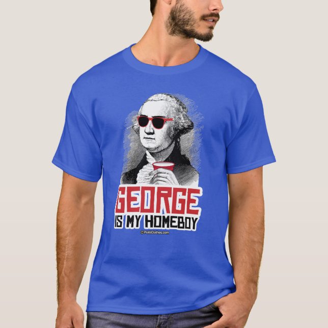 Camiseta George Washington é meu Ficar em casa (Frente)