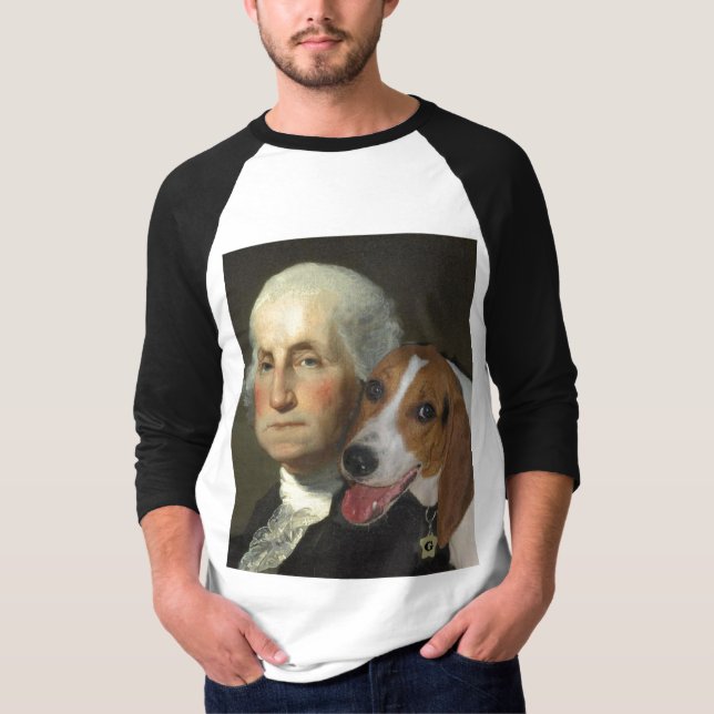 Camiseta George Washington e seu cão (Frente)