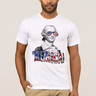 Camiseta George Washington engraçado Merica América