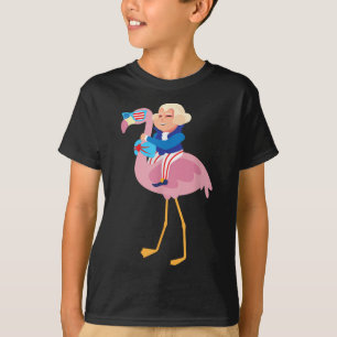 Camiseta George Washington Flamingo 4 de julho American Fl
