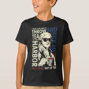 Camiseta George Washington Jogando Chá Kick 4 De Julho