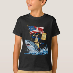 Camiseta George Washington Montado no Tubarão 4 de Julho