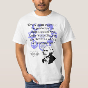 Camiseta George Washington na religião no governo