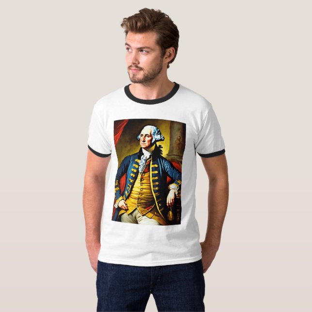 Camiseta George washington no escritório (Frente Completa)